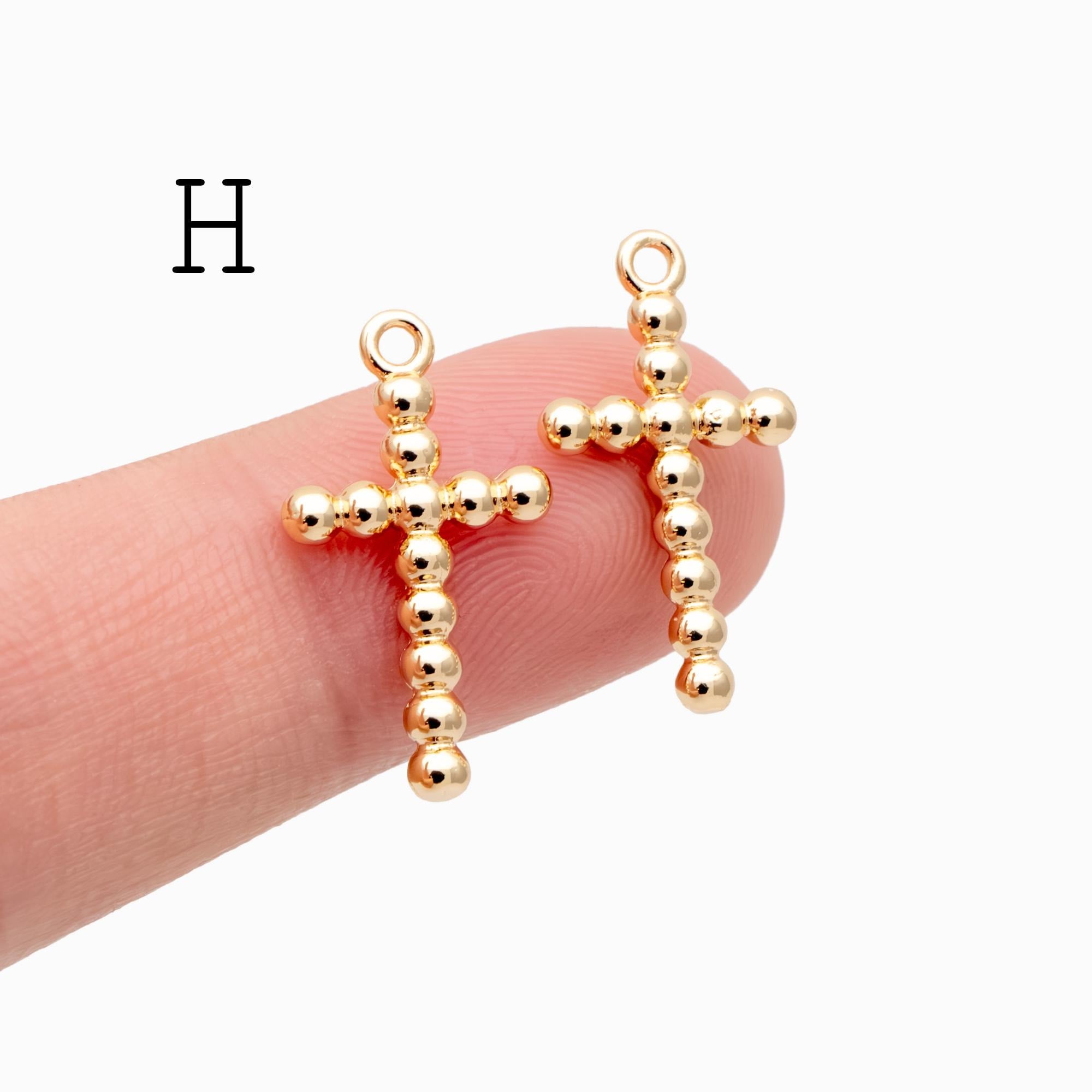 4pcs Cross Charm, Tiny Cross Charm, Cross Pendant, Cross Necklace Charm(GB-2731)